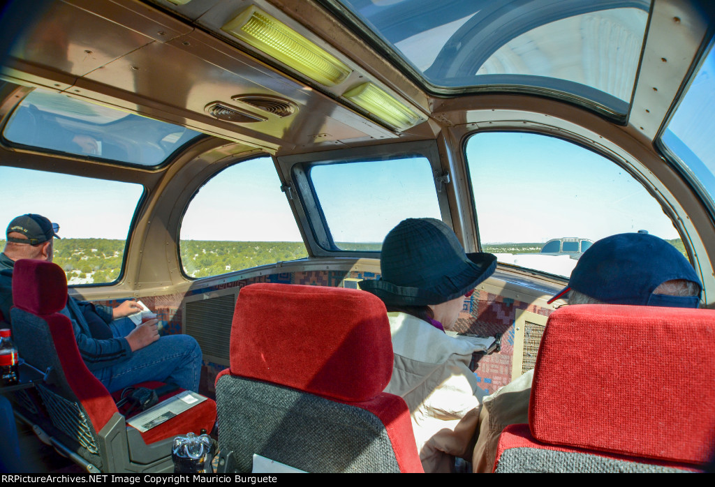 Grand Canyon Railway Coconino Dome interior